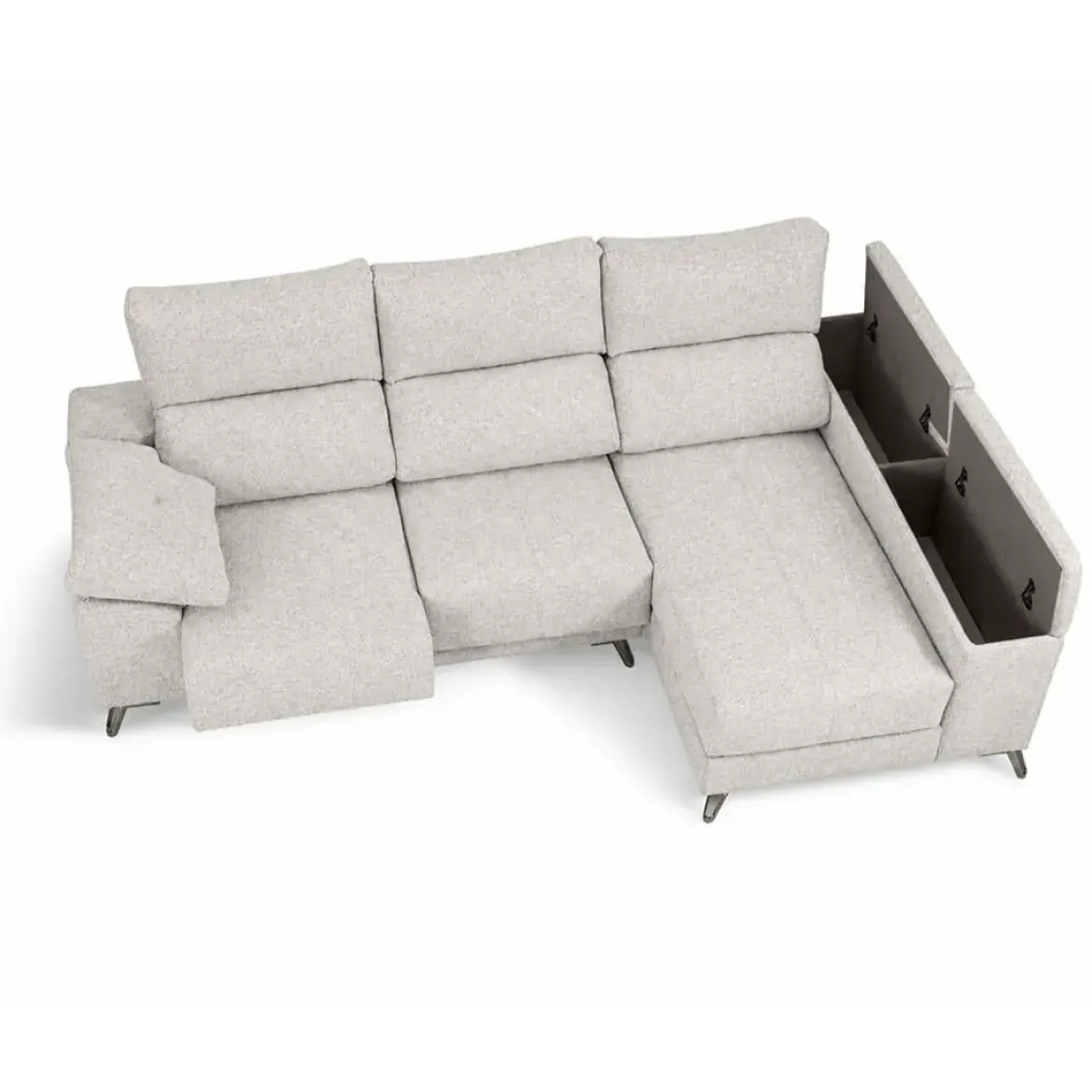 Sofá Chaise Longue Derecha con Arcón LAURA
