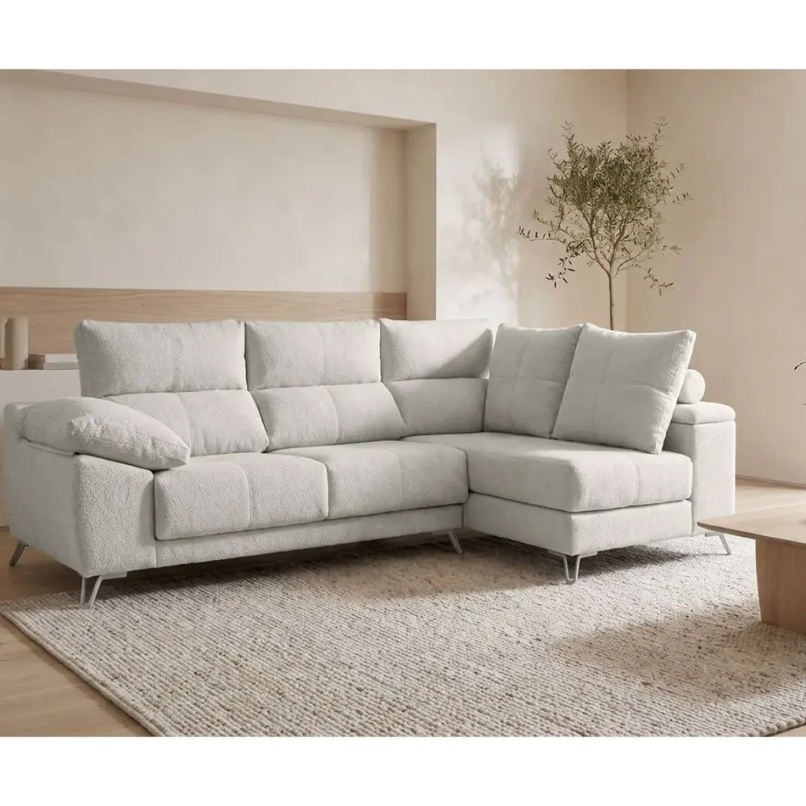 Sofá Chaise Longue Derecha con Arcón LAURA