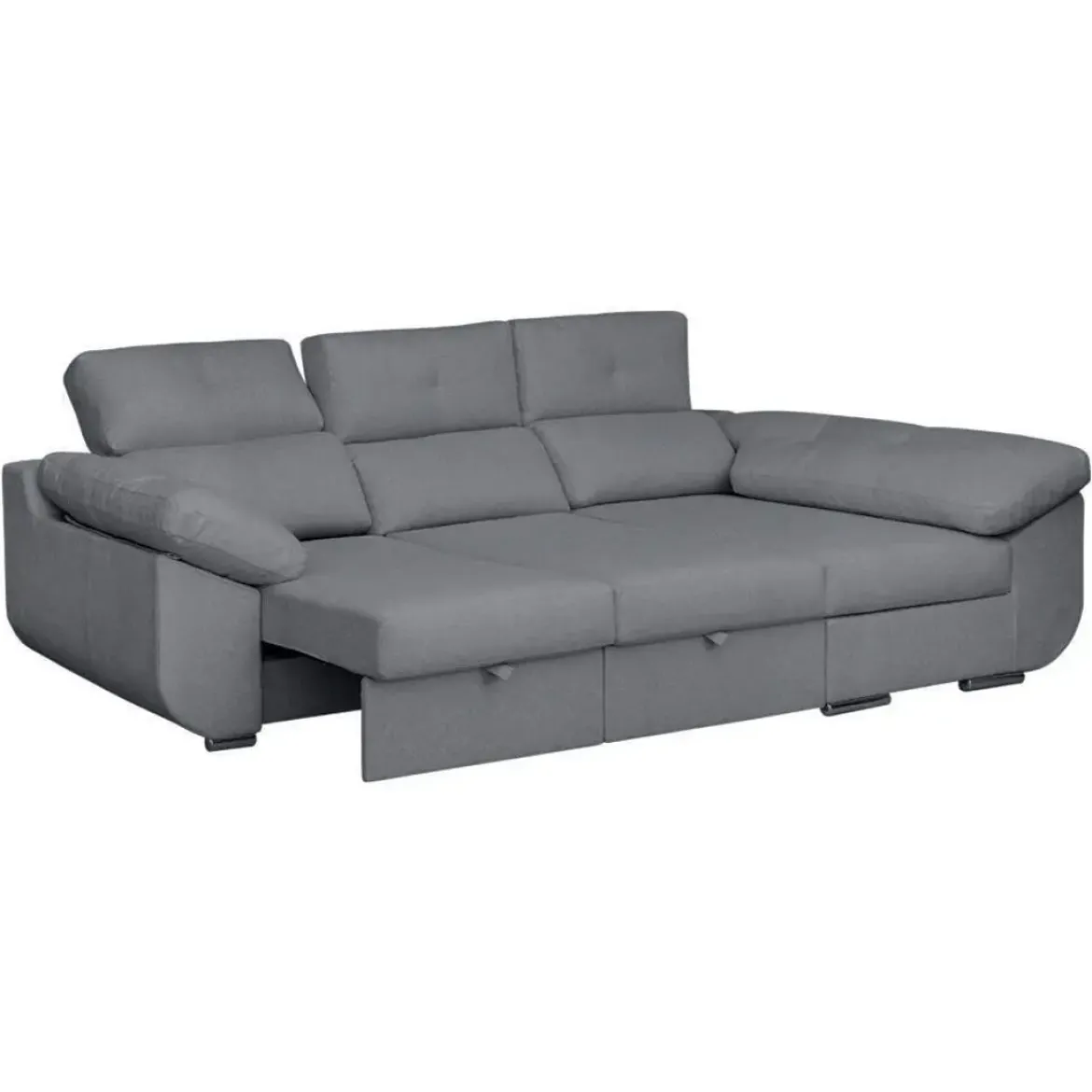 Sofá Chaise Longue Derecha Tapizado en Tela AVRIL