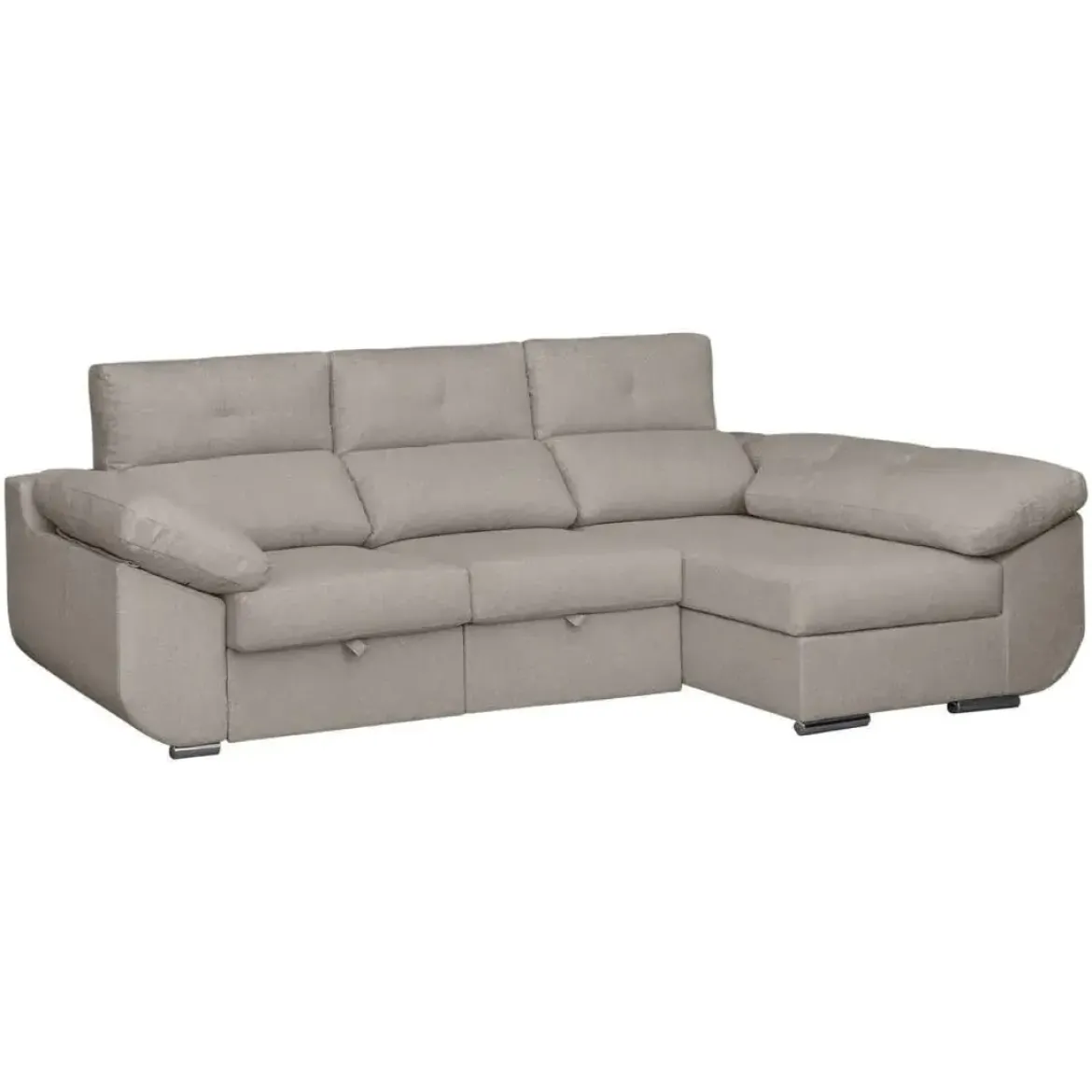 Sofá Chaise Longue Derecha Tapizado en Tela AVRIL
