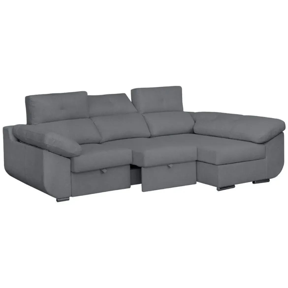 Sofá Chaise Longue Derecha Tapizado en Tela AVRIL