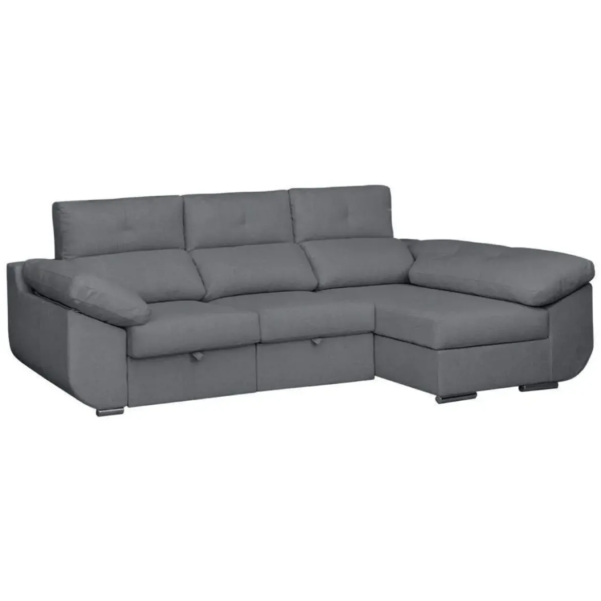 Sofá Chaise Longue Derecha Tapizado en Tela AVRIL