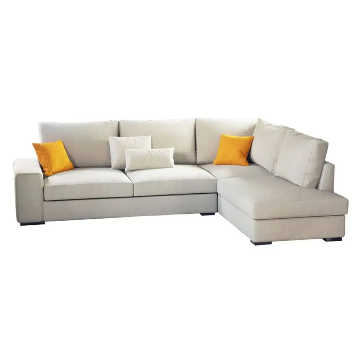 Sofá Chaise Longue Derecha Tapizado en Tela HORUS