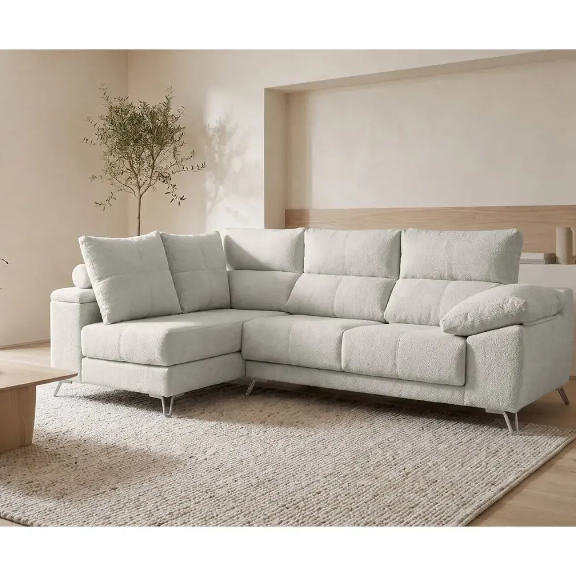 Sofá Chaise Longue Izquierda con Arcón LAURA