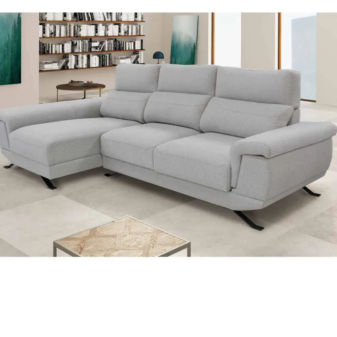 Sofá Chaise Longue Izquierda con Arcón y Asientos Deslizantes DIMAR