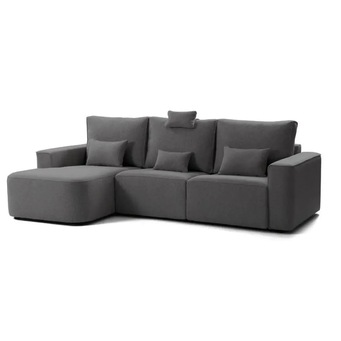 Sofá Chaise Longue Izquierda Deslizante Tapizado en Poliéster
