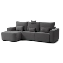 Sofá Chaise Longue Izquierda Deslizante Tapizado en Poliéster