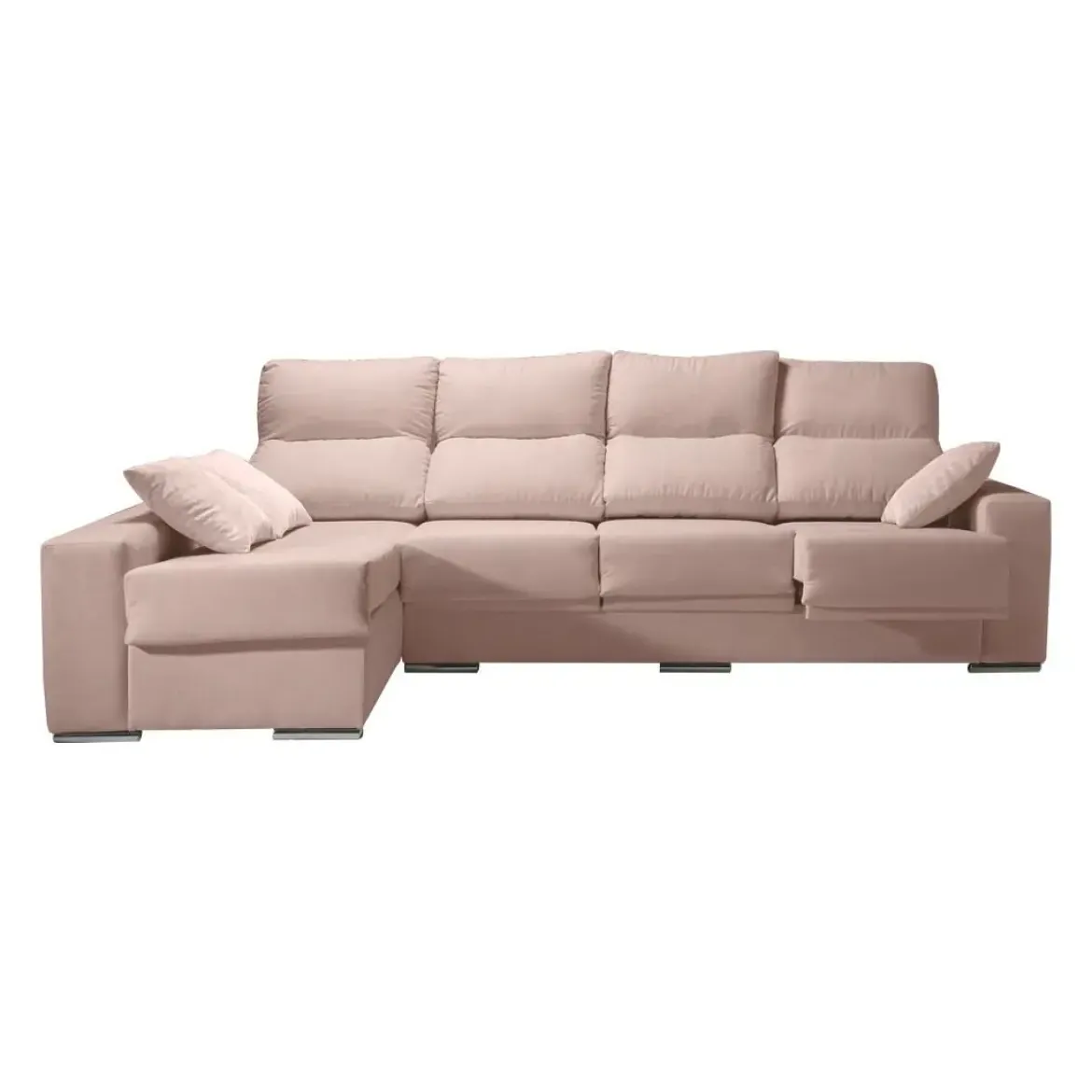 Sofá Chaise Longue Izquierda en Tela con Asientos Deslizantes ALICIA