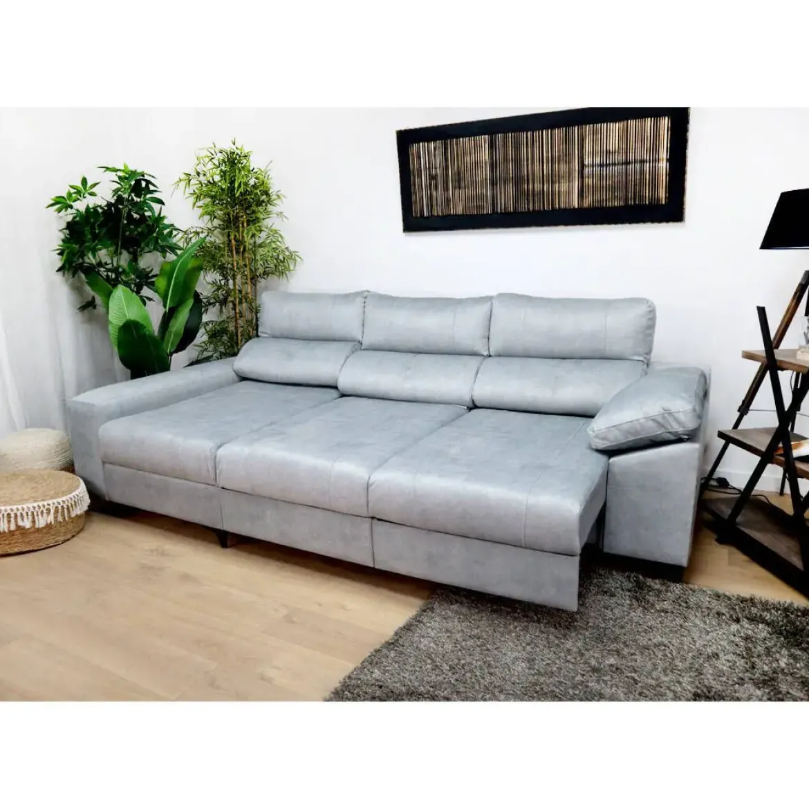 Sofá Chaiselongue Izquierda Tapizado en Tela RAGA