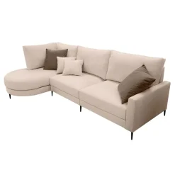 Sofá Chaise Longue Izquierda Tapizada en Tela NAPOLI