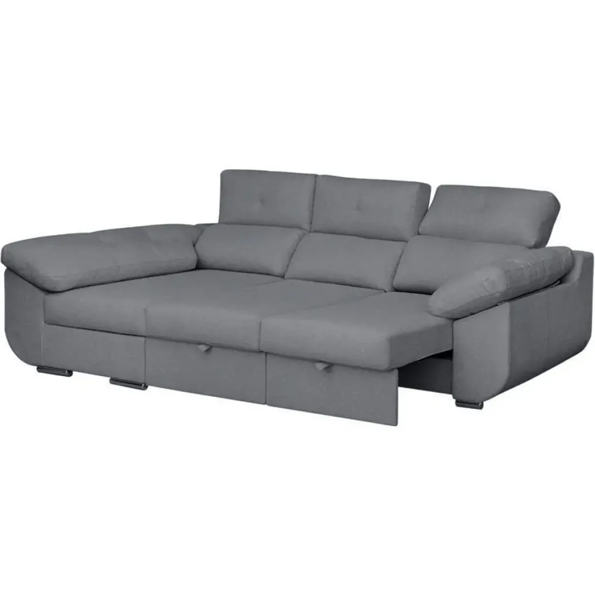 Sofá Chaise Longue Izquierda Tapizado en Tela AVRIL