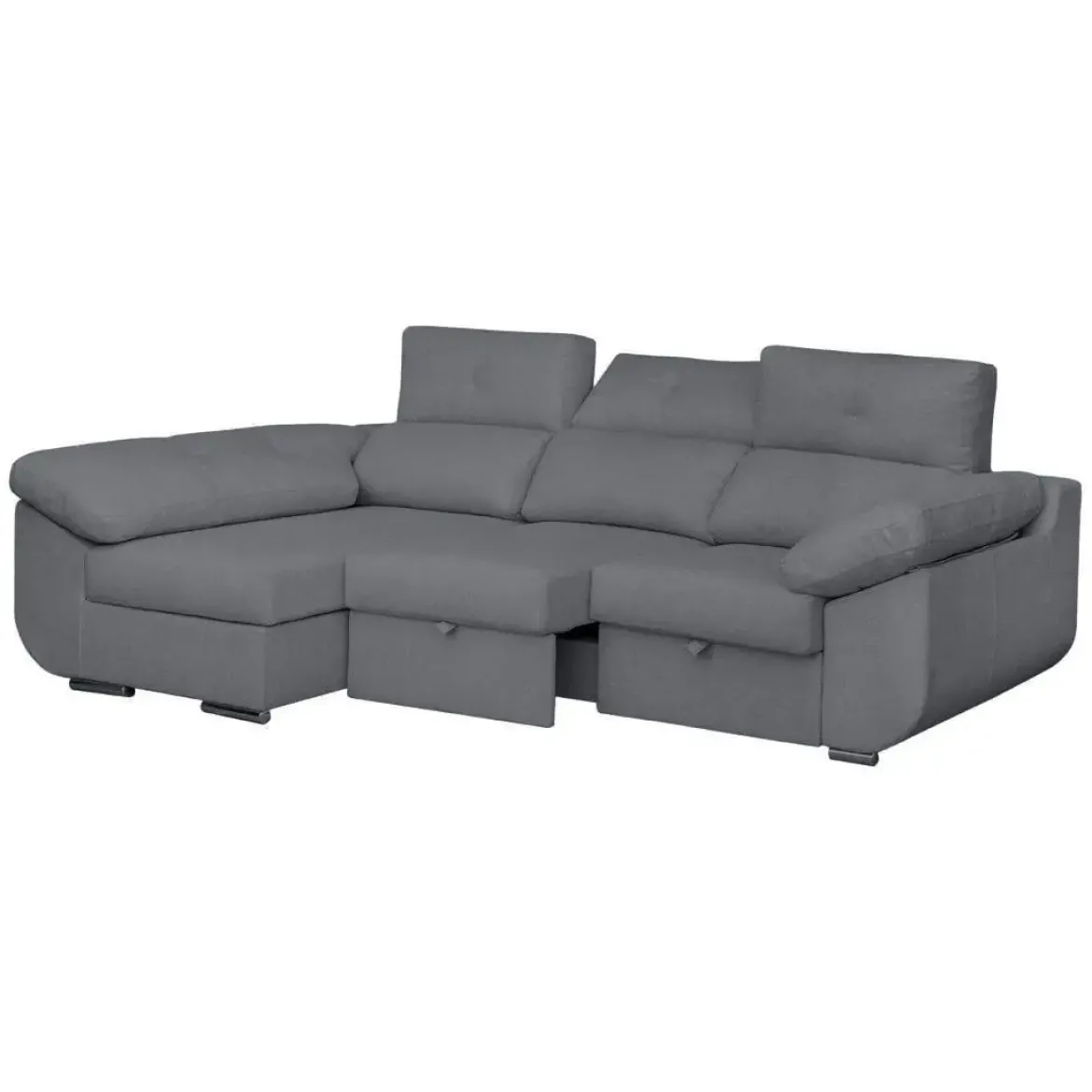 Sofá Chaise Longue Izquierda Tapizado en Tela AVRIL