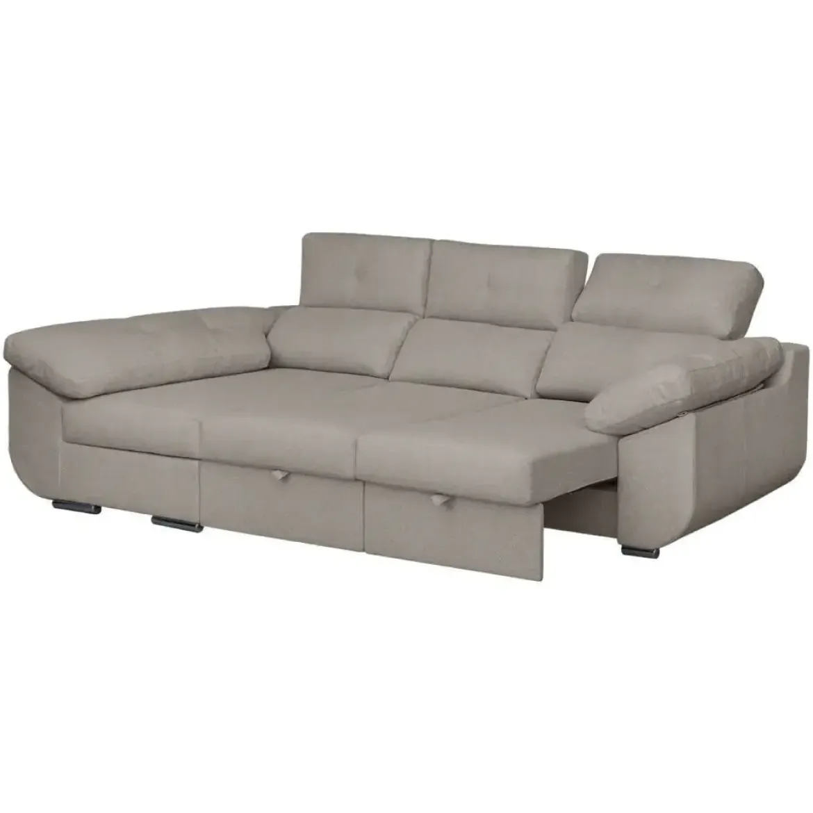 Sofá Chaise Longue Izquierda Tapizado en Tela AVRIL