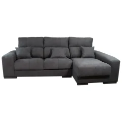Sofá Chaise Longue Reversible con Arcón más Puff LUANA