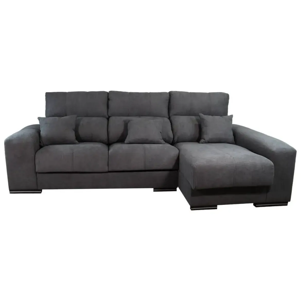 Sofá Chaise Longue Reversible con Arcón más Puff LUANA