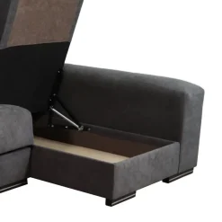 Sofá Chaise Longue Reversible con Arcón más Puff LUANA