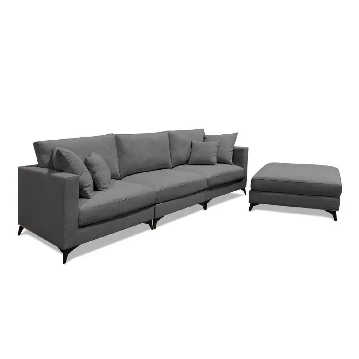 Sofá Chaise Longue Reversible Tapizado en Tela ZEHILA