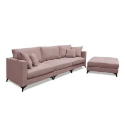 Sofá Chaise Longue Reversible Tapizado en Tela ZEHILA