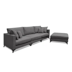 Sofá Chaise Longue Reversible Tapizado en Tela ZEHILA