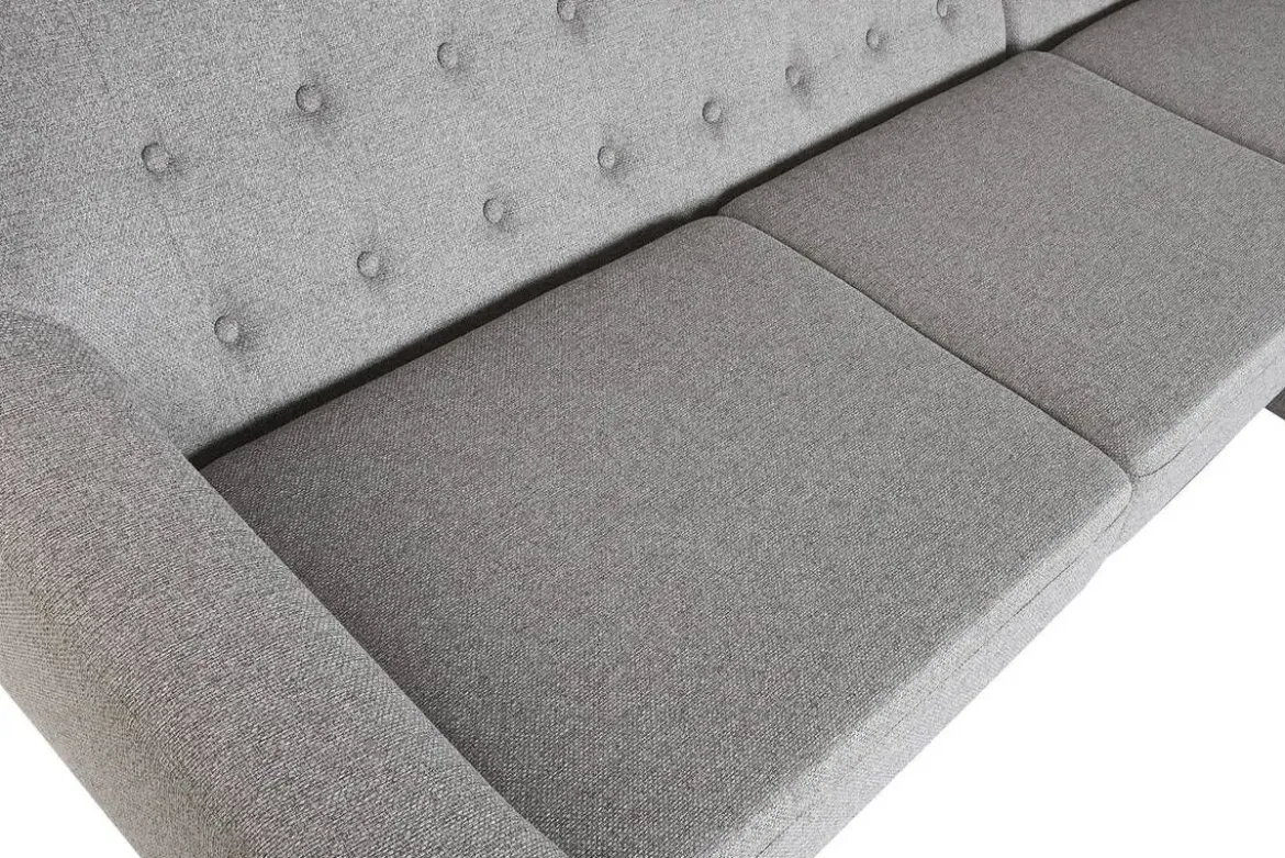Sofá Chaise Longue Tapizado en Poliéster Color Topo MB-221697