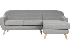 Sofá Chaise Longue Tapizado en Poliéster Color Topo MB-221697