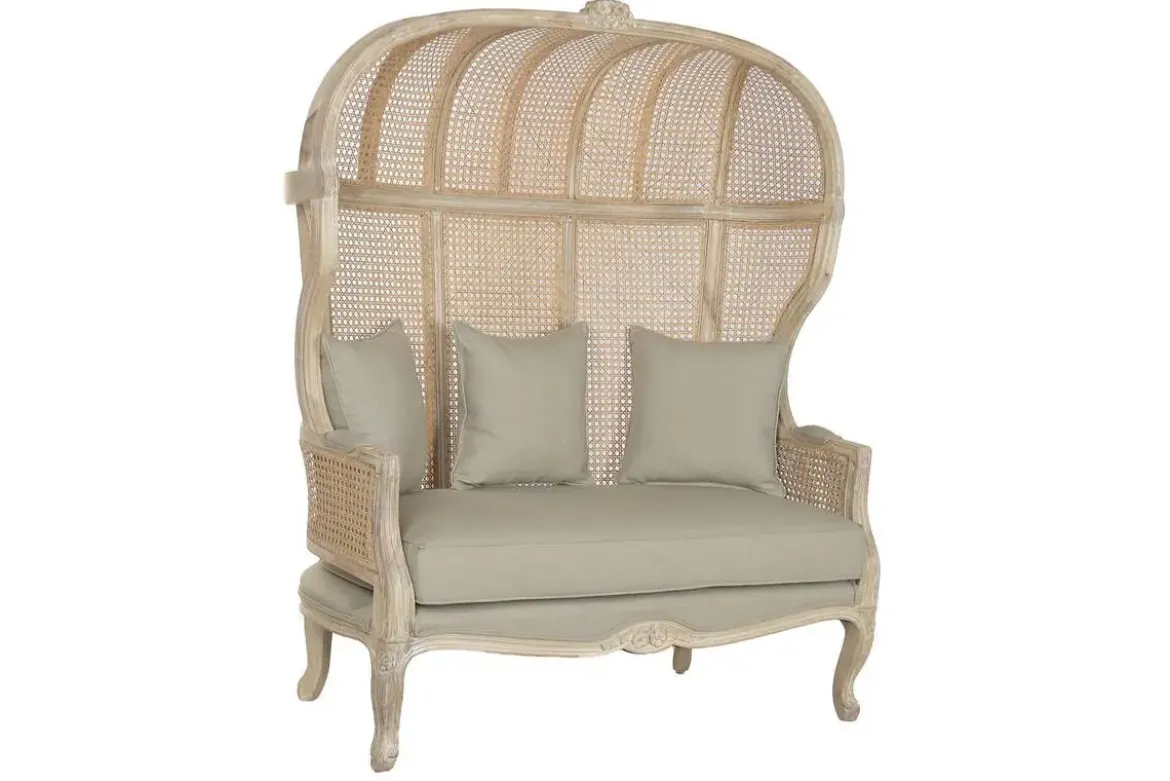 Sofá de 125 cm Madera Natural Enea y Asiento Tapizado MB-223569