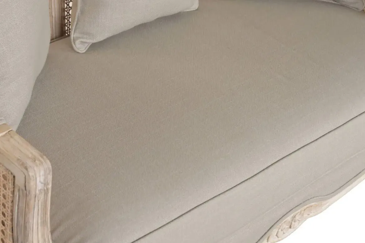 Sofá de 125 cm Madera Natural Enea y Asiento Tapizado MB-223569