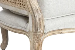 Sofá de Madera Enea y Fibra Natural con Asiento Tapizado MB-208798