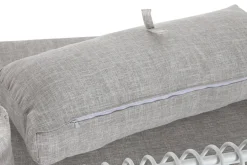 Sofá de Metal y Poliéster Blanco 180 cm MB-209871