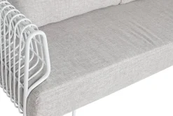 Sofá de Metal y Poliéster Blanco 180 cm MB-209871