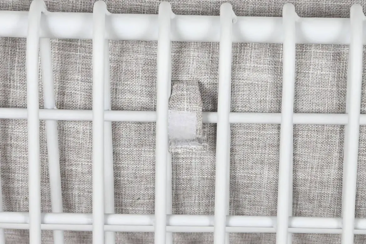 Sofá de Metal y Poliéster Blanco 180 cm MB-209871