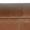 Sofá de Piel Capitoné con Patas de Acero Cognac MB-216492