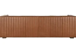 Sofá de Piel 4 Plazas en Color Cognac Estructura Madera MB-221637