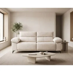 Sofá de 3 Plazas 220 cm con Cabezal Reclinable DANA
