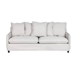 Sofá de 3 Plazas Tapizado en Poliéster Color Beige MB-211732