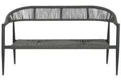 Sofá de Ratán-Aluminio Color Negro MB-211331
