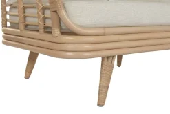 Sofá de Ratán con Asiento en Poliéster de 200 cm MB-223988