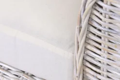Sofá de Ratán con Cojines de Algodón y Estructura de Madera MB-224100