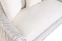 Sofá de Ratán con Cojines de Algodón y Estructura de Madera MB-224100