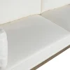 Sofá de Ratán y Madera con Asiento en Poliéster Marrón MB-211719