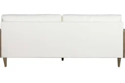 Sofá de Ratán y Madera con Asiento en Poliéster Marrón MB-211719