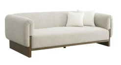 Sofá de Salón en Madera de Boj y Poliéster Crudo MB-218996
