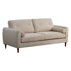 Sofá de Salón en Tejido Color Crema 195 cm 615562