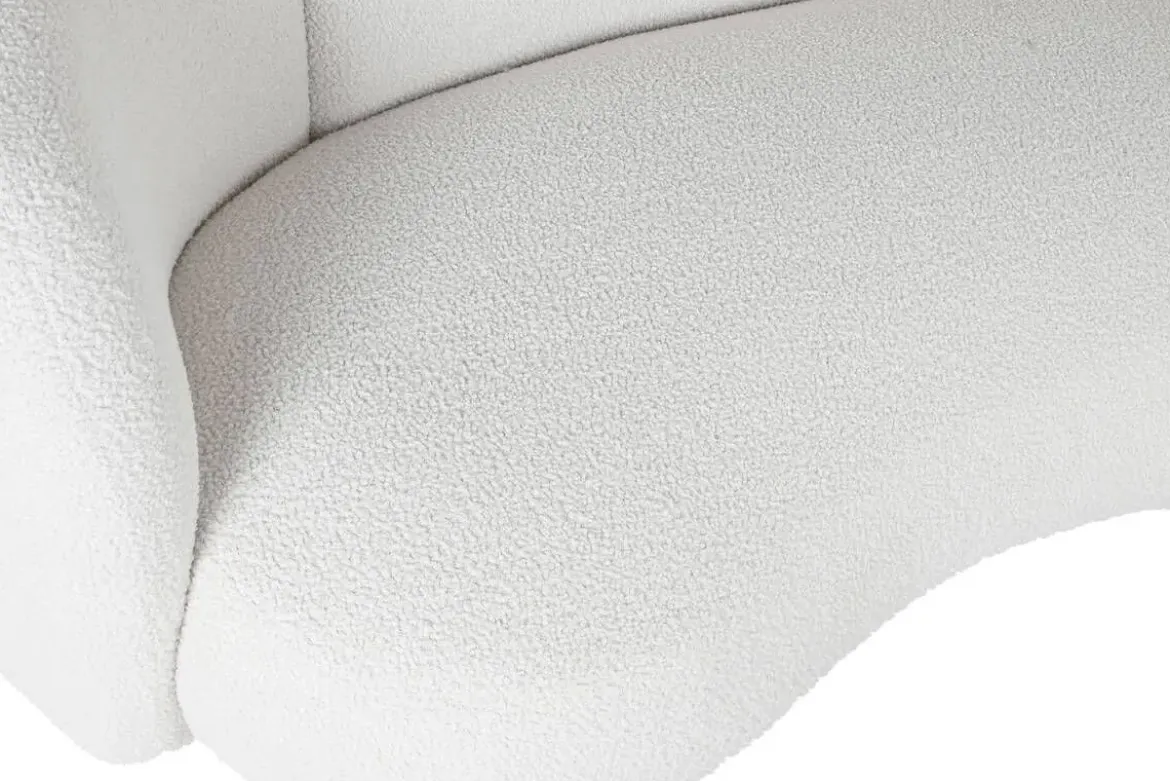 Sofá de Salón Tapizado en Poliéster Blanco Nube MB-217367