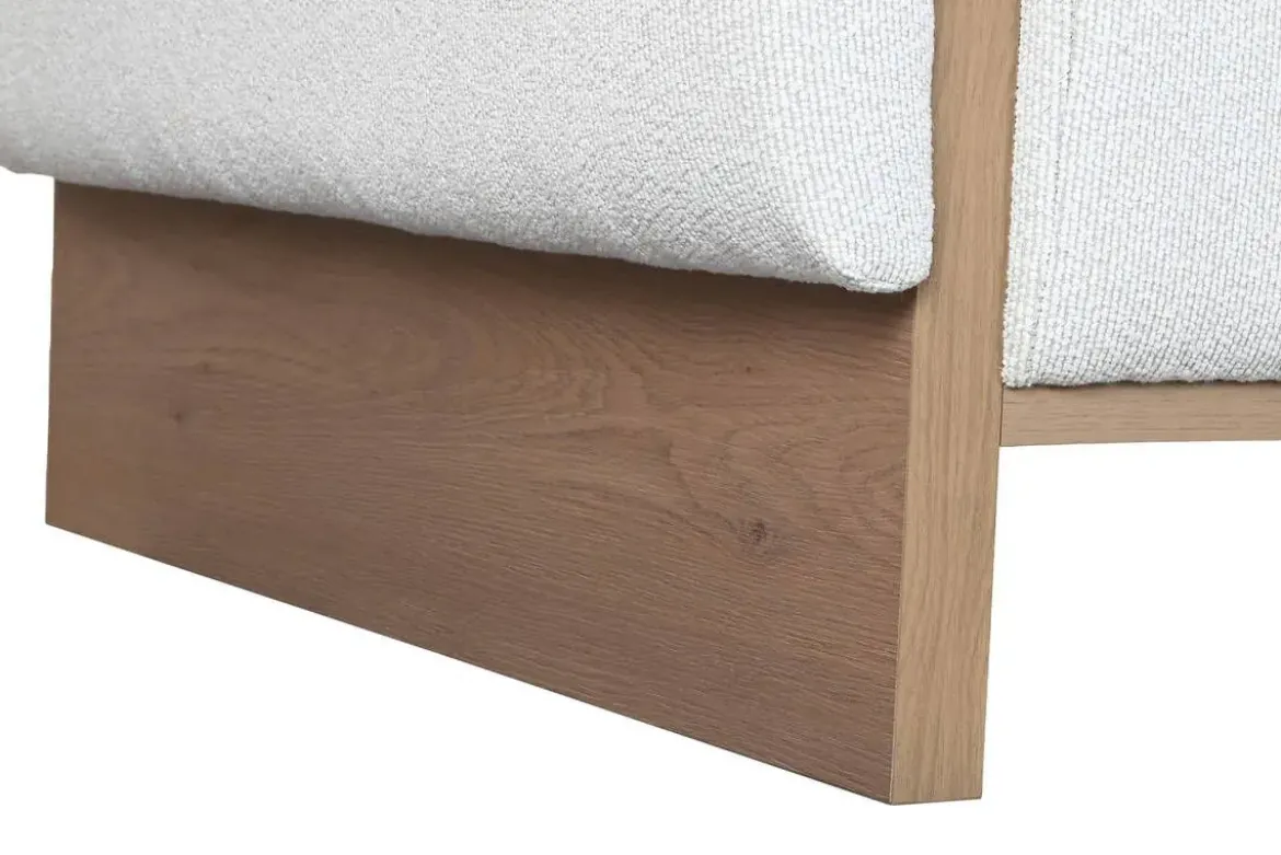 Sofá de Salón Tapizado en Poliéster Gris 220 cm MB-221801
