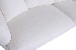 Sofá Modular Curvo Tapizado en Poliéster Blanco MB-225991