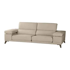 Sofá 3 Plazas 226 cm con Asientos Deslizantes Y Respaldo Reclinable NIZA