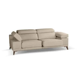 Sofá 3 Plazas 226 cm con Asientos Deslizantes Y Respaldo Reclinable NIZA