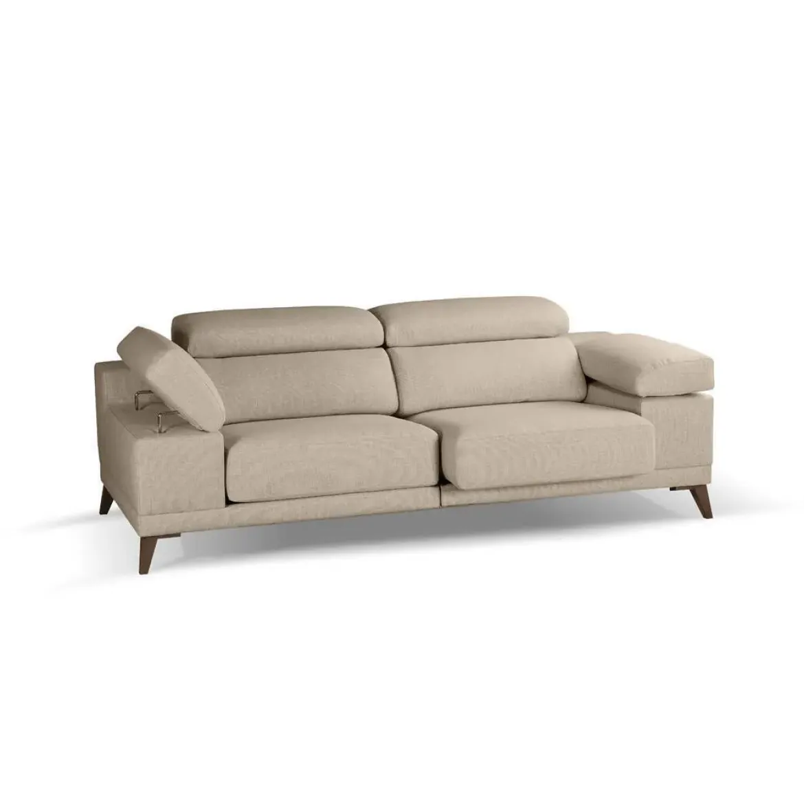 Sofá 3 Plazas 226 cm con Asientos Deslizantes Y Respaldo Reclinable NIZA