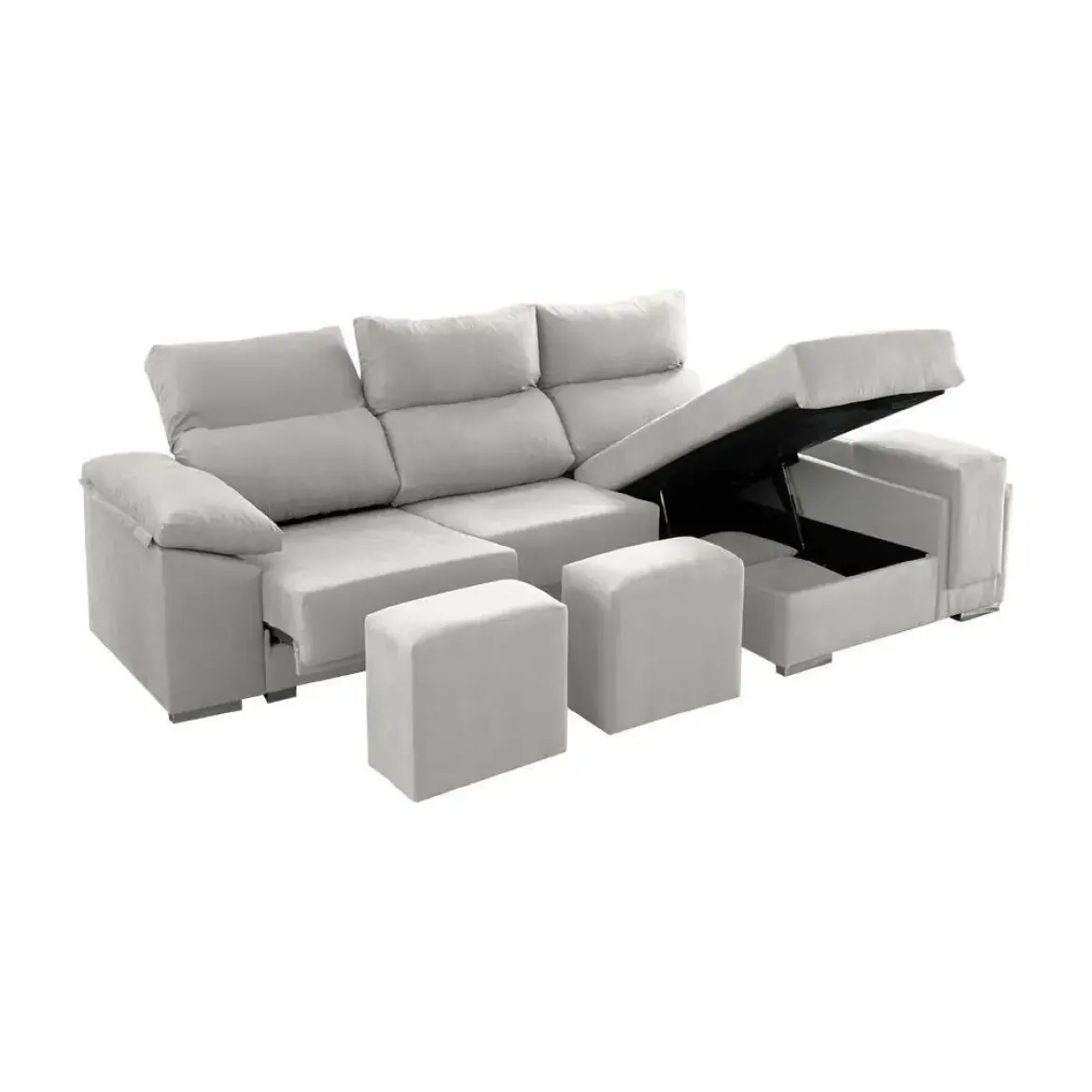 Sofá 2 plazas con Chaise Longue a la derecha Modelo Kenia